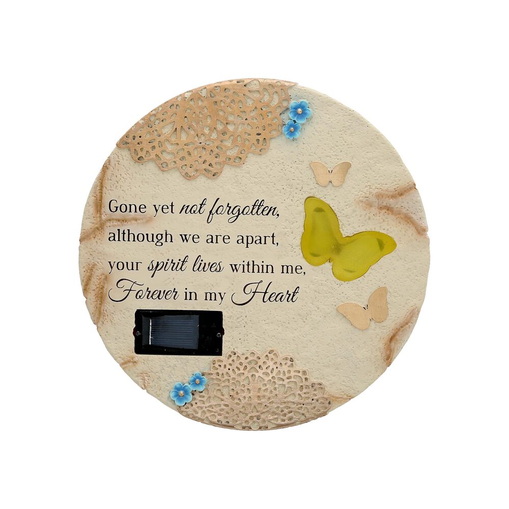 3637 Forever in My Heart - Butterfly - 10" Solar Powered Garden Stone
